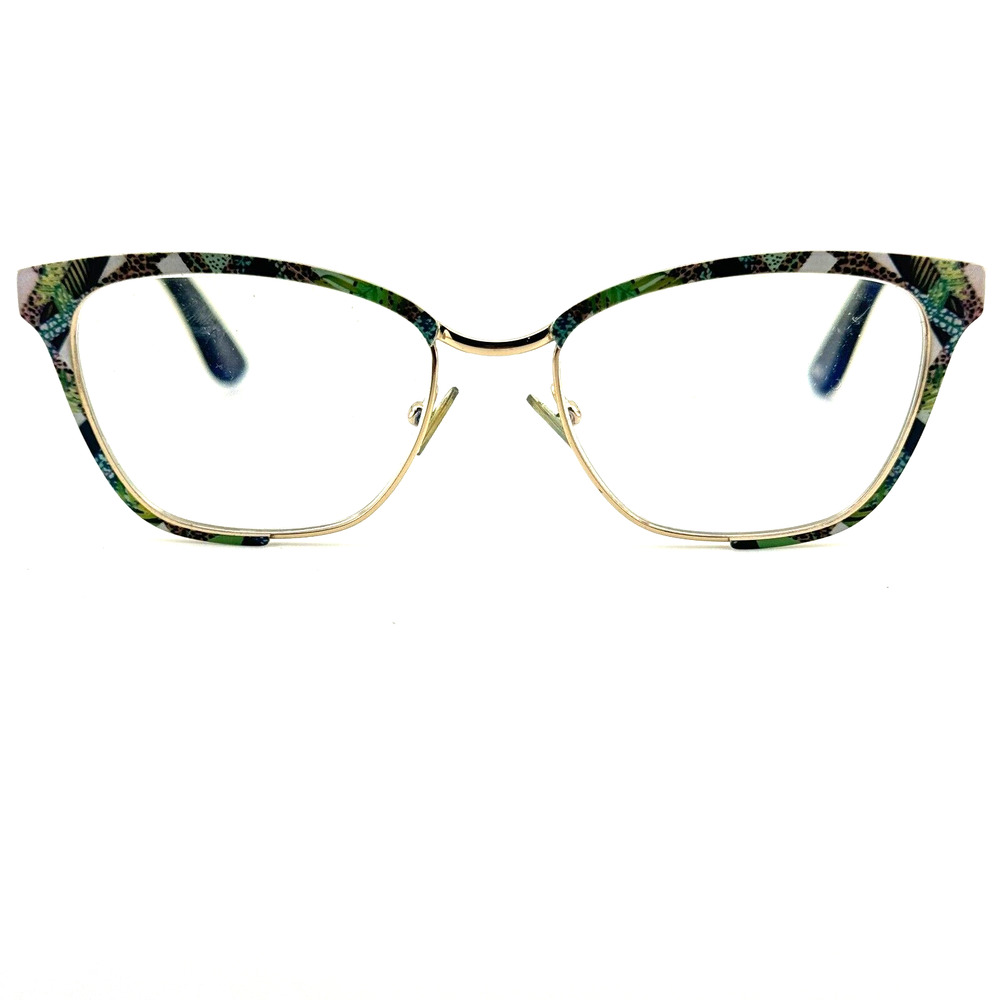 Mo‎ Eyewear Spain MO UPPER 299M A 52-17-140 Gold/Zebra Eyeglasses Frame H13095